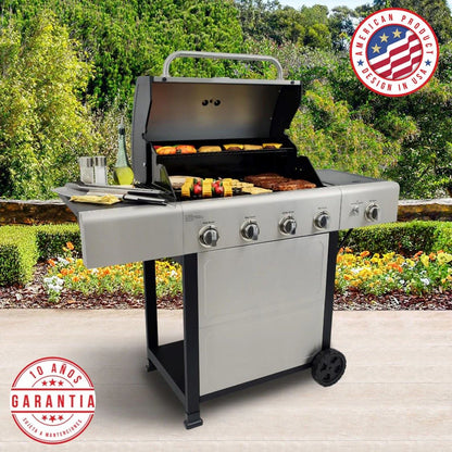 Parrilla Gas 4 Quemadores + Q Lateral  KE-P34611-N Kenmore.2#Acero