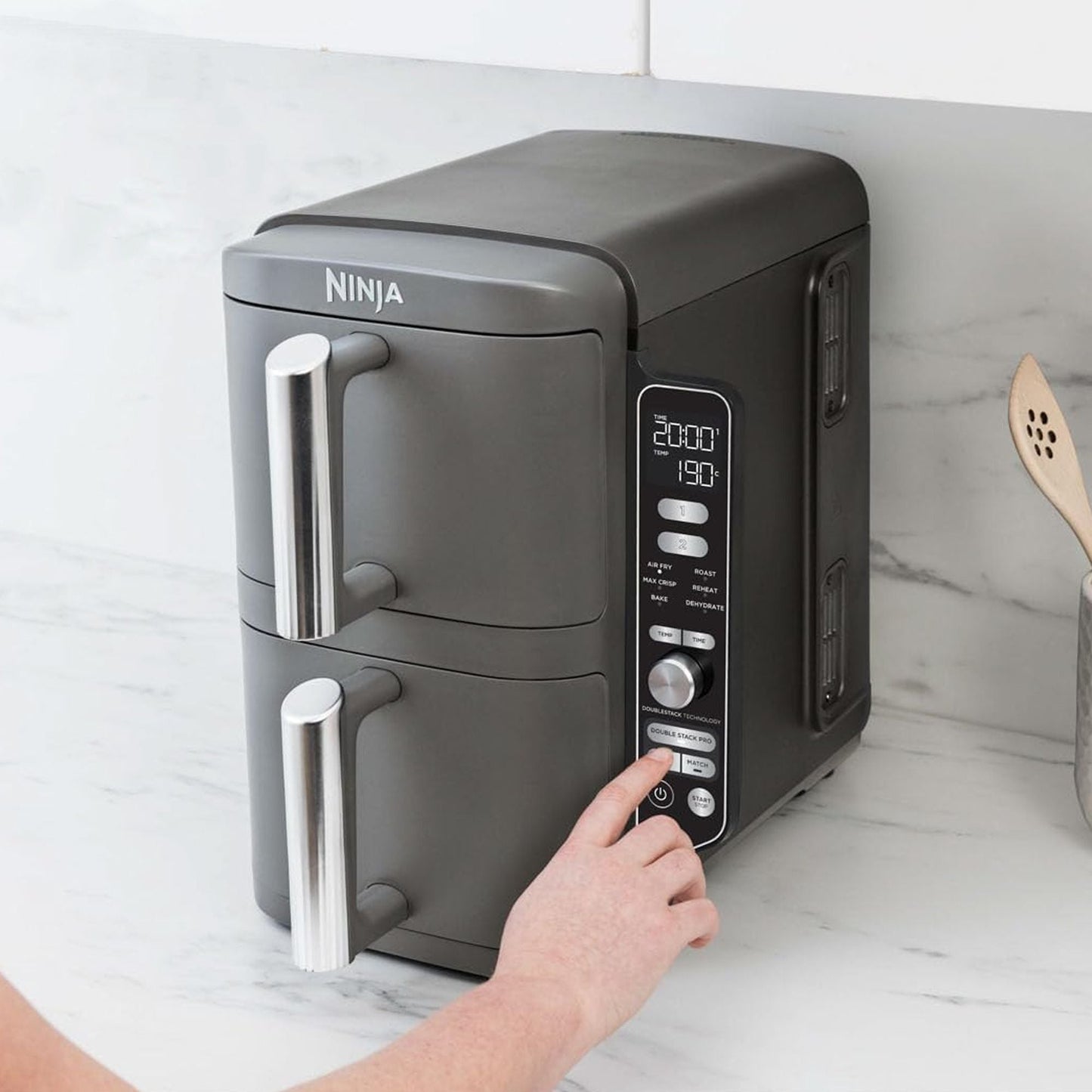 Freidora de Aire Ninja Doublestack XL 9.5 litros1#Negro