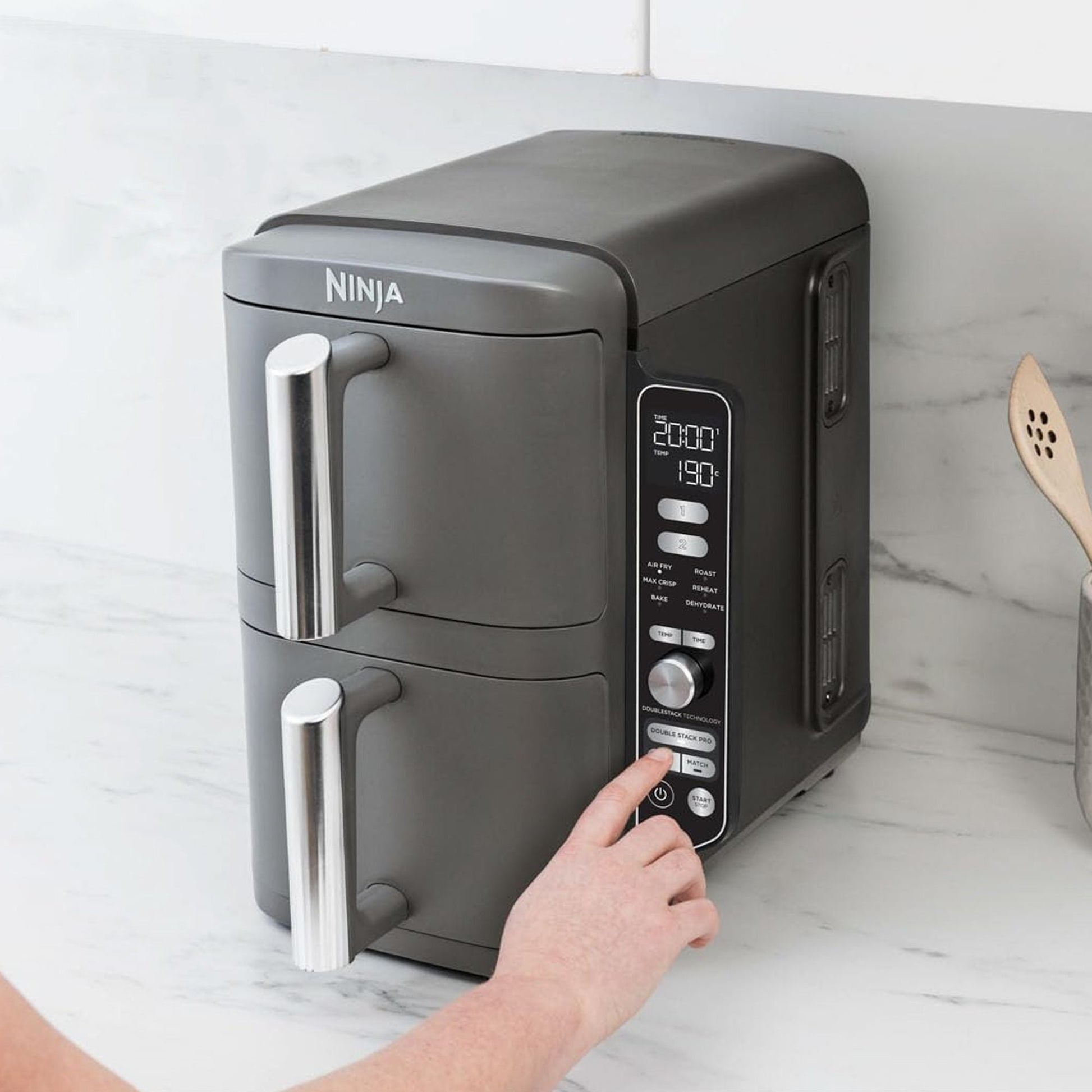 Freidora de Aire Ninja Doublestack XL 9.5 litros1#Negro