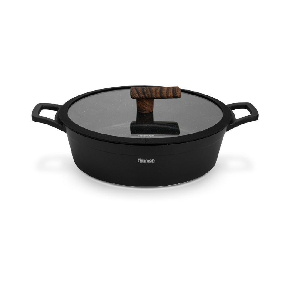 Olla Arrocera Filomena Antiadherente 3.5 litros 28 cm con fondo de inducción Fissman1#Negro