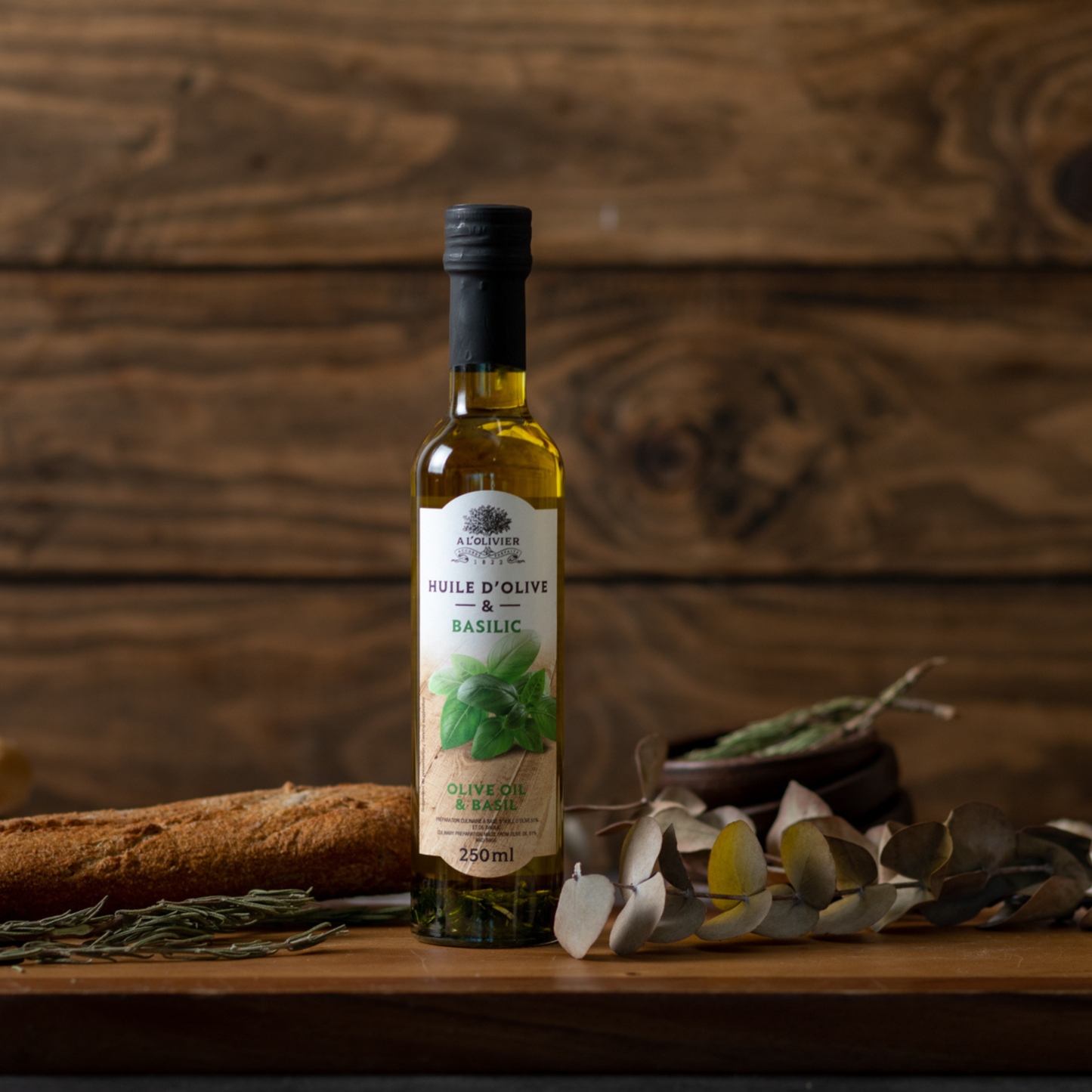 Aceite de Oliva & Albahaca 250 ml Al Olivier