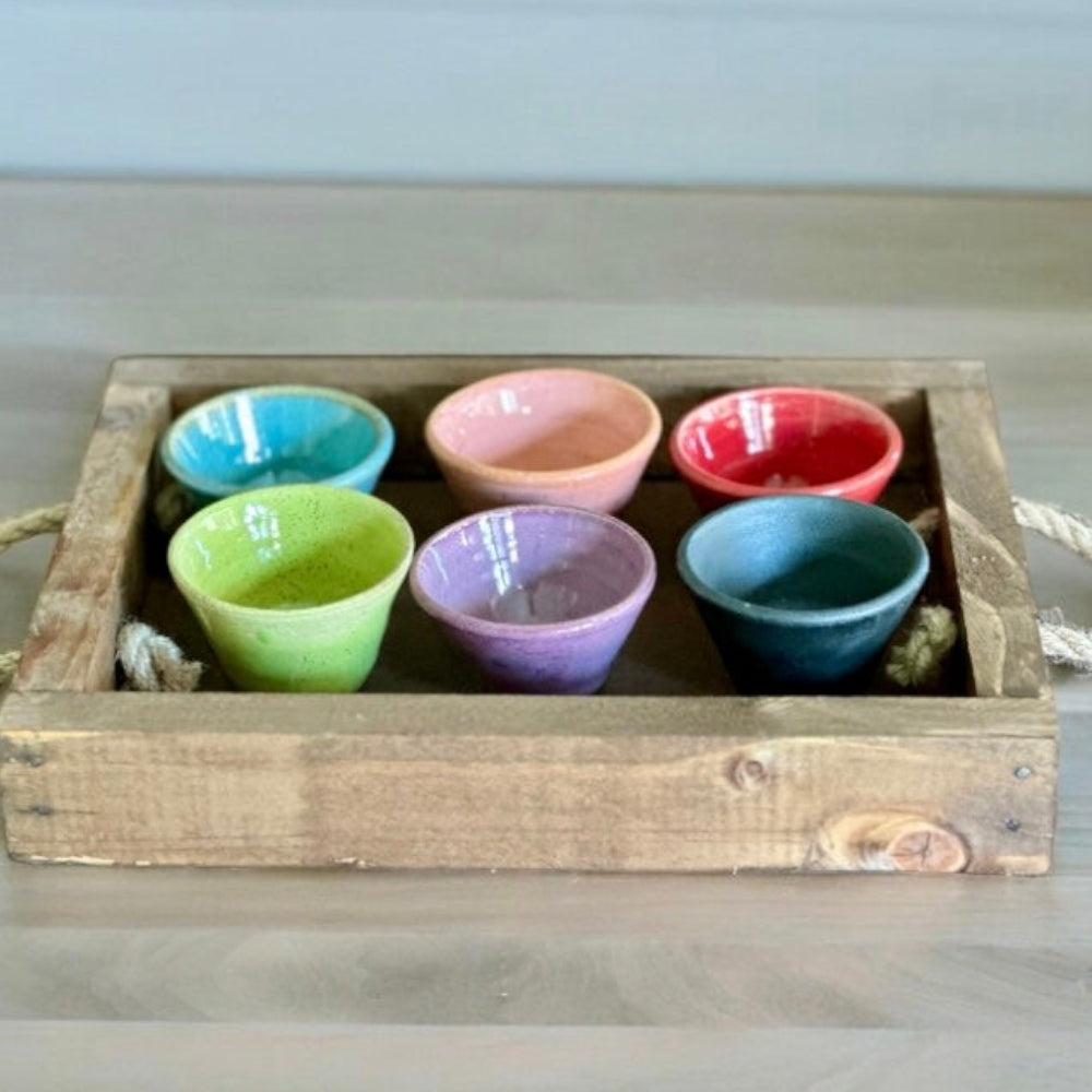 Set 6 Vasitos 120 Ml Tabla Pilar Claro1#Multicolor