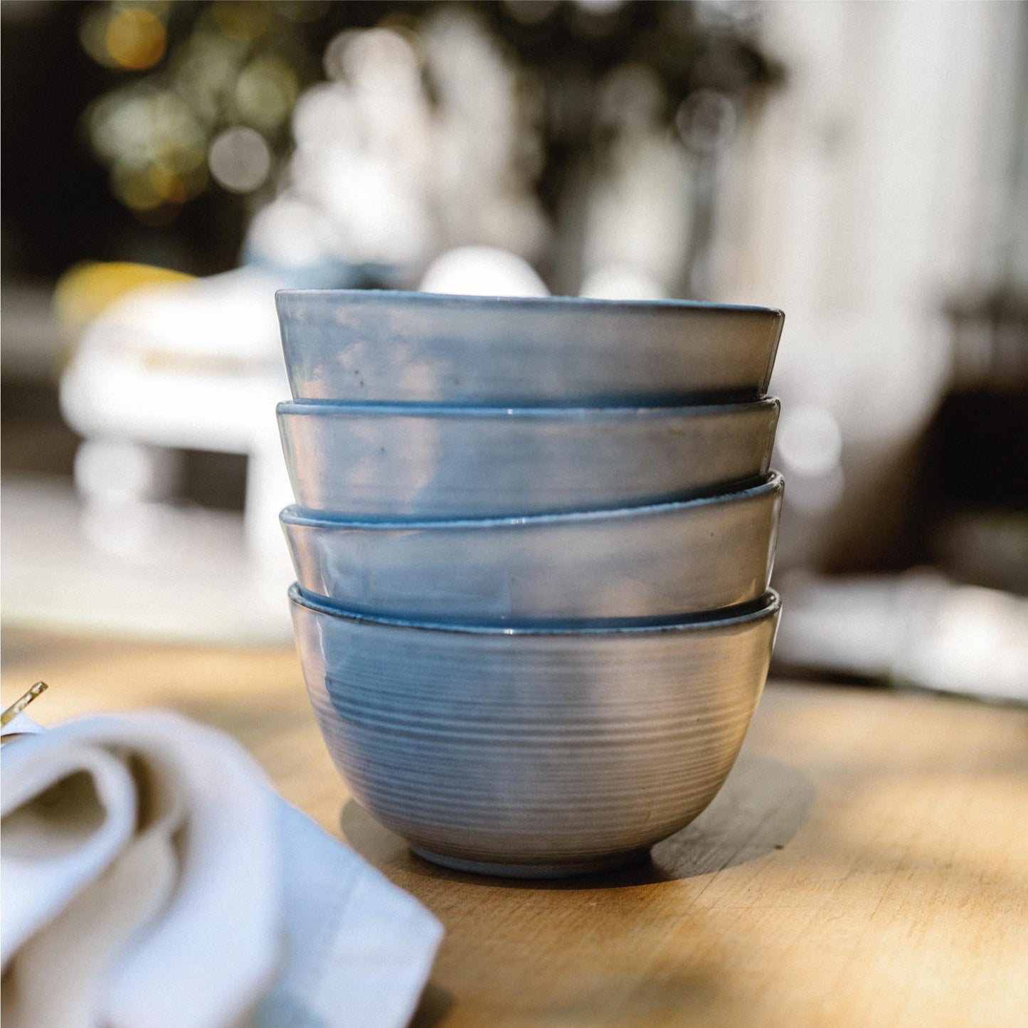 Set 4 Bowls Cerámica 7,5cm Amalfi Simplit1#Azul