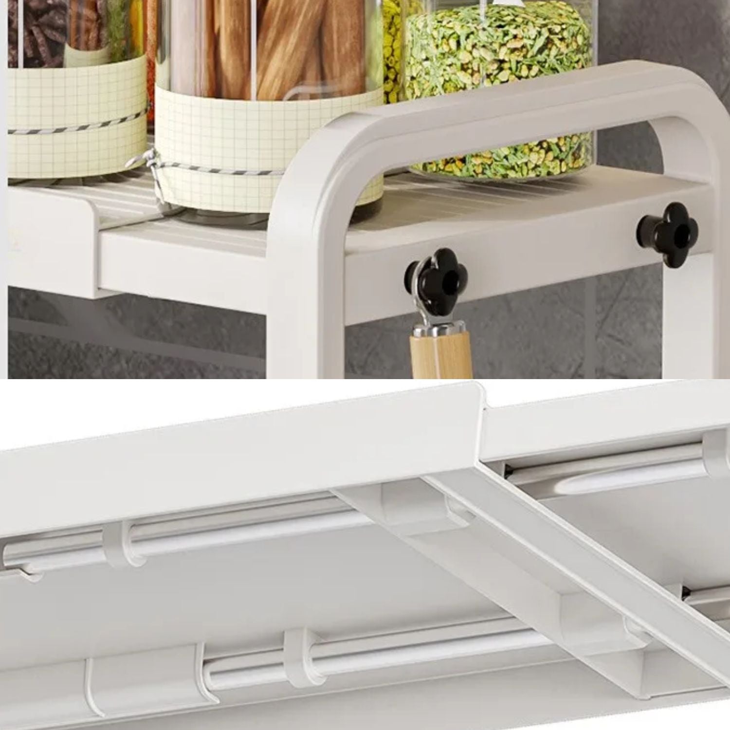 Estante Expandible de 2 Niveles Santú Home & Deco10#Blanco