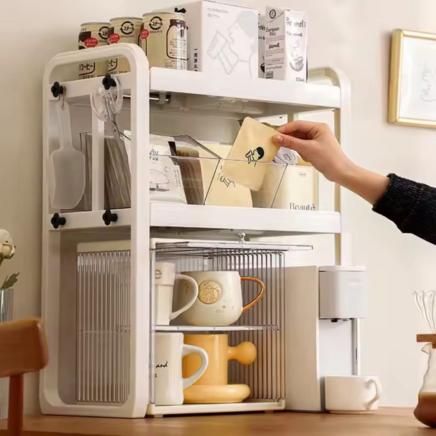 Estante Expandible de 2 Niveles Santú Home & Deco4#Blanco