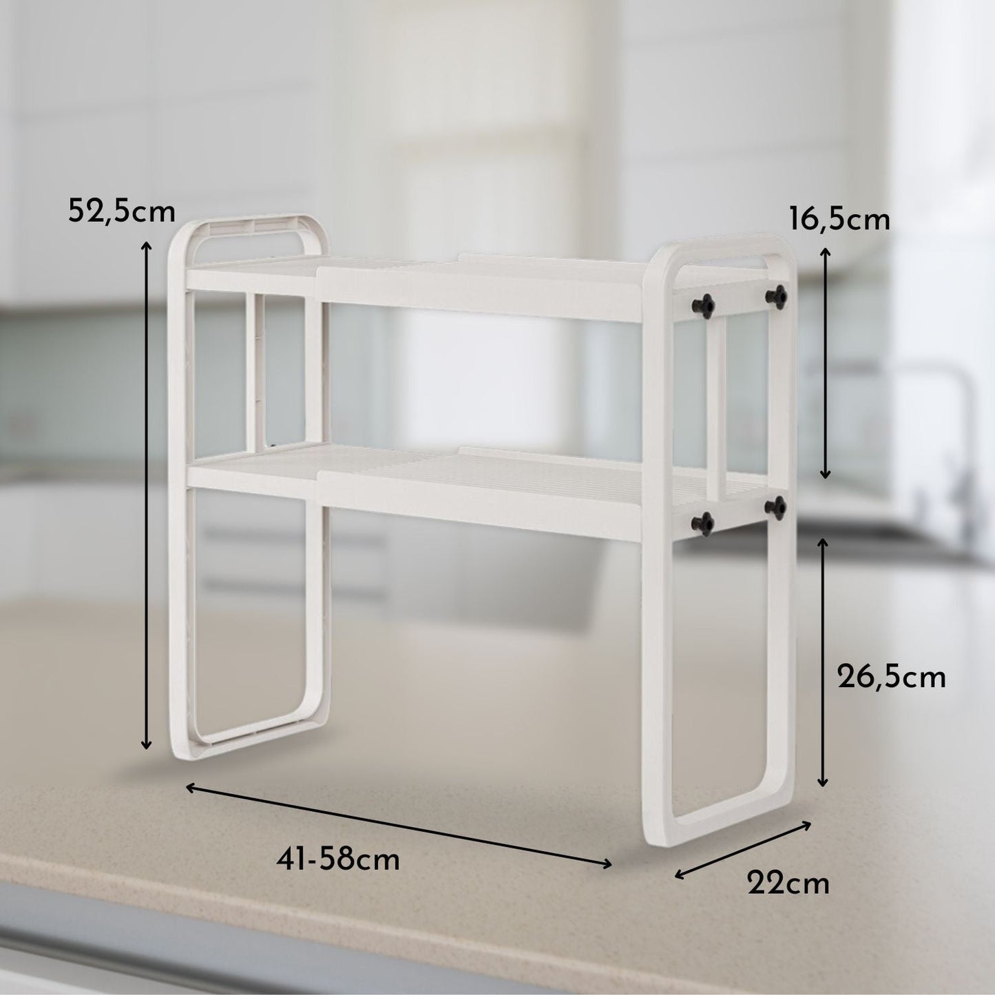 Estante Expandible de 2 Niveles Santú Home & Deco8#Blanco