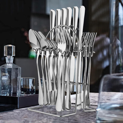 Set De Cubiertos 24 Pzs Santú Home & Deco3#Plateado