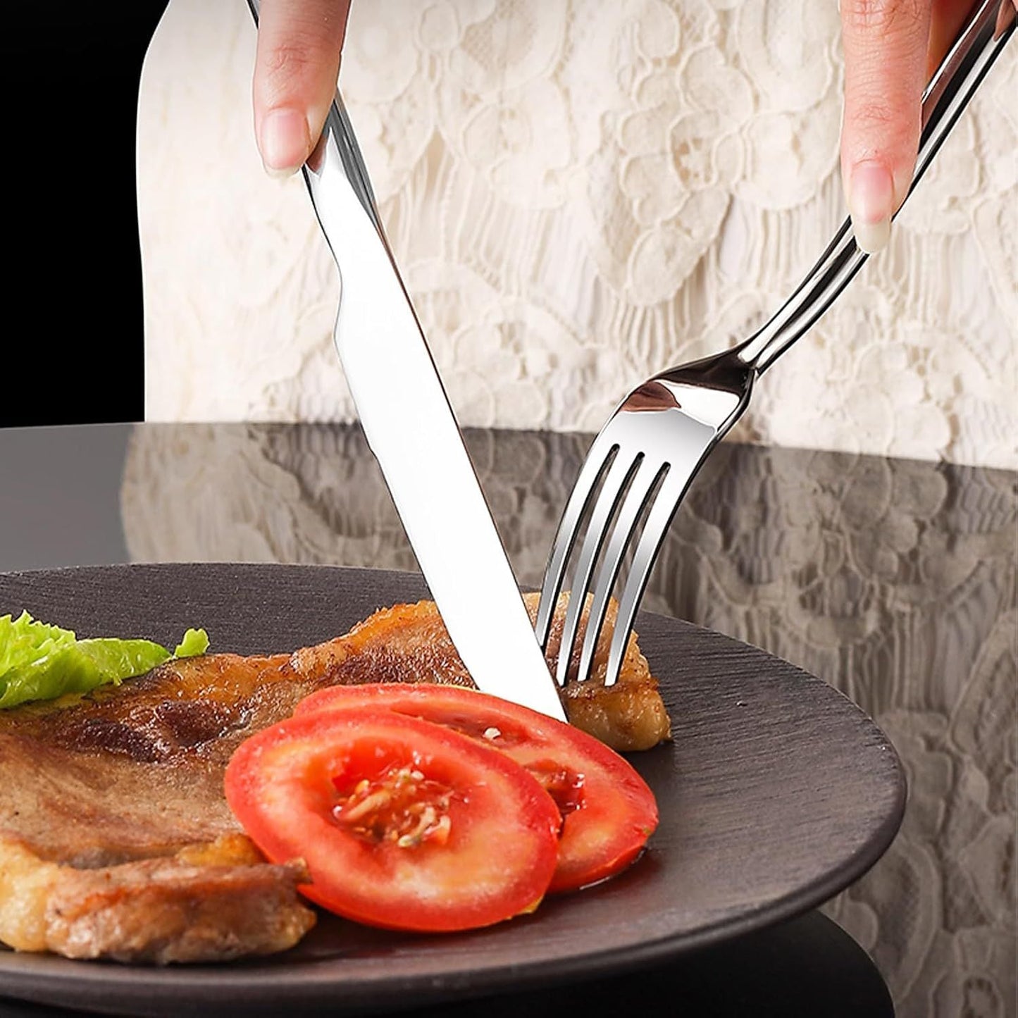 Set De Cubiertos 24 Pzs Santú Home & Deco2#Plateado