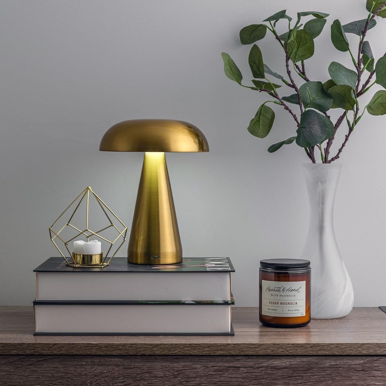 Lámpara De Mesa Inalámbrica Recargable Santú Home & Deco9#Dorado