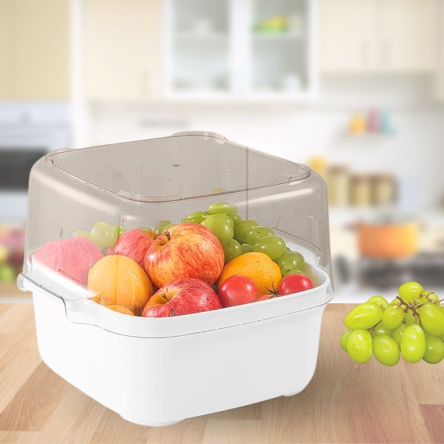 Recipiente Colador Multiuso Santú Home & Deco6#Blanco