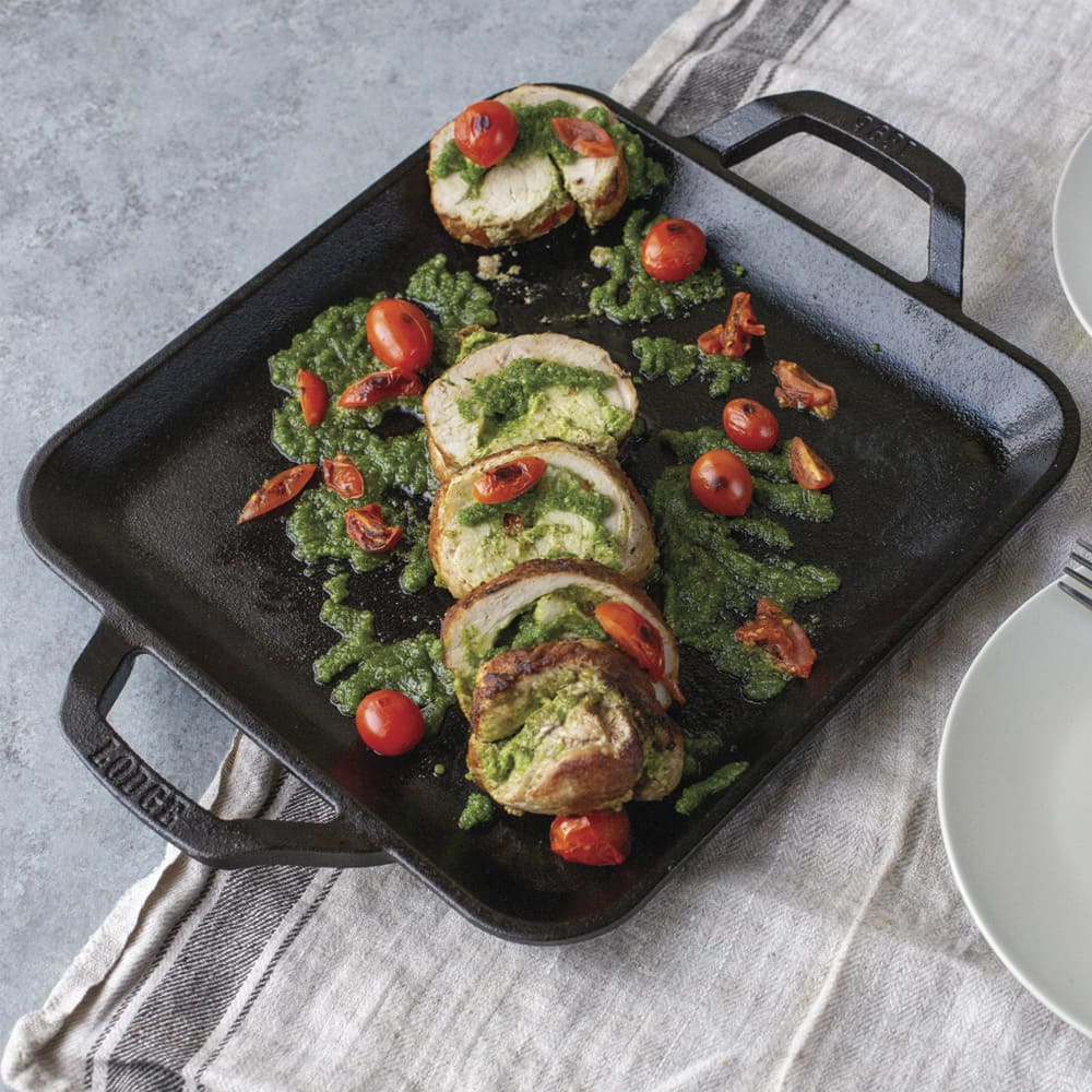 Plat Lodge Oval Fonte 25.4x19cm - Cuisson Table Naturel