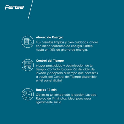 Lavadora Automática 20Kg Carga Superior Control Tiempo Premium Care 20SZ Fensa11#Gris