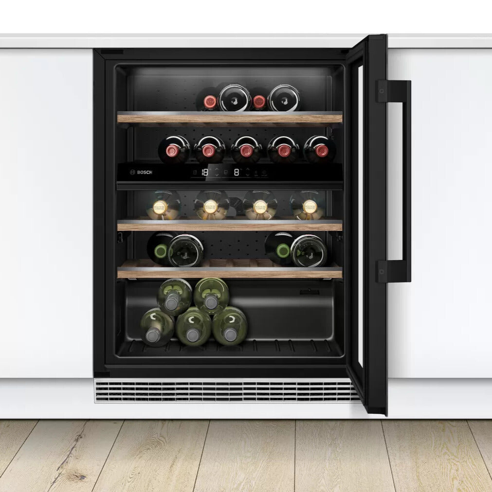 Cava de Vinos Integrable Vinoteca 2 Zonas Temperatura Ajustable Serie 6 Bosch1#Negro