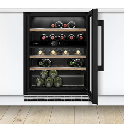 Cava de Vinos Integrable Vinoteca 2 Zonas Temperatura Ajustable Serie 6 Bosch1#Negro