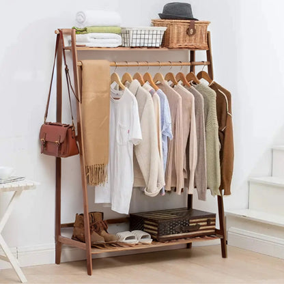 Perchero Madera Con Repisas Y Organizador De Ropa Santú Home & Deco1#Marrón
