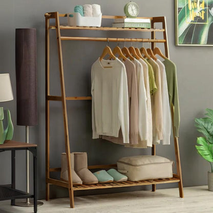 Perchero Madera Con Repisas Y Organizador De Ropa Santú Home & Deco4#Marrón