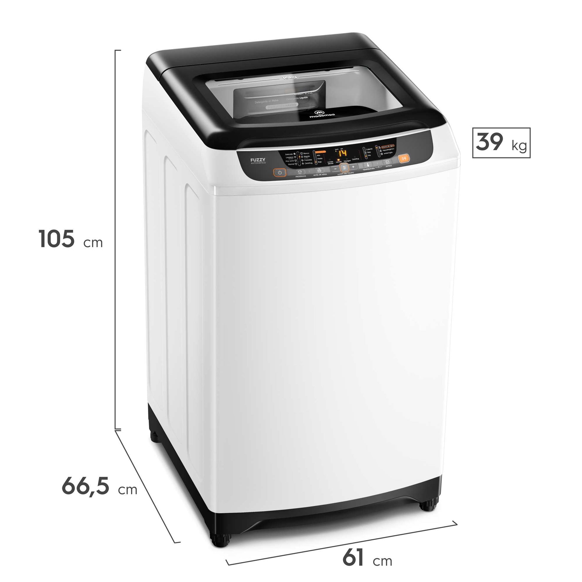 Lavadora Automática 16Kg Carga Superior Dispensador 16 BZG Mademsa3#Blanco