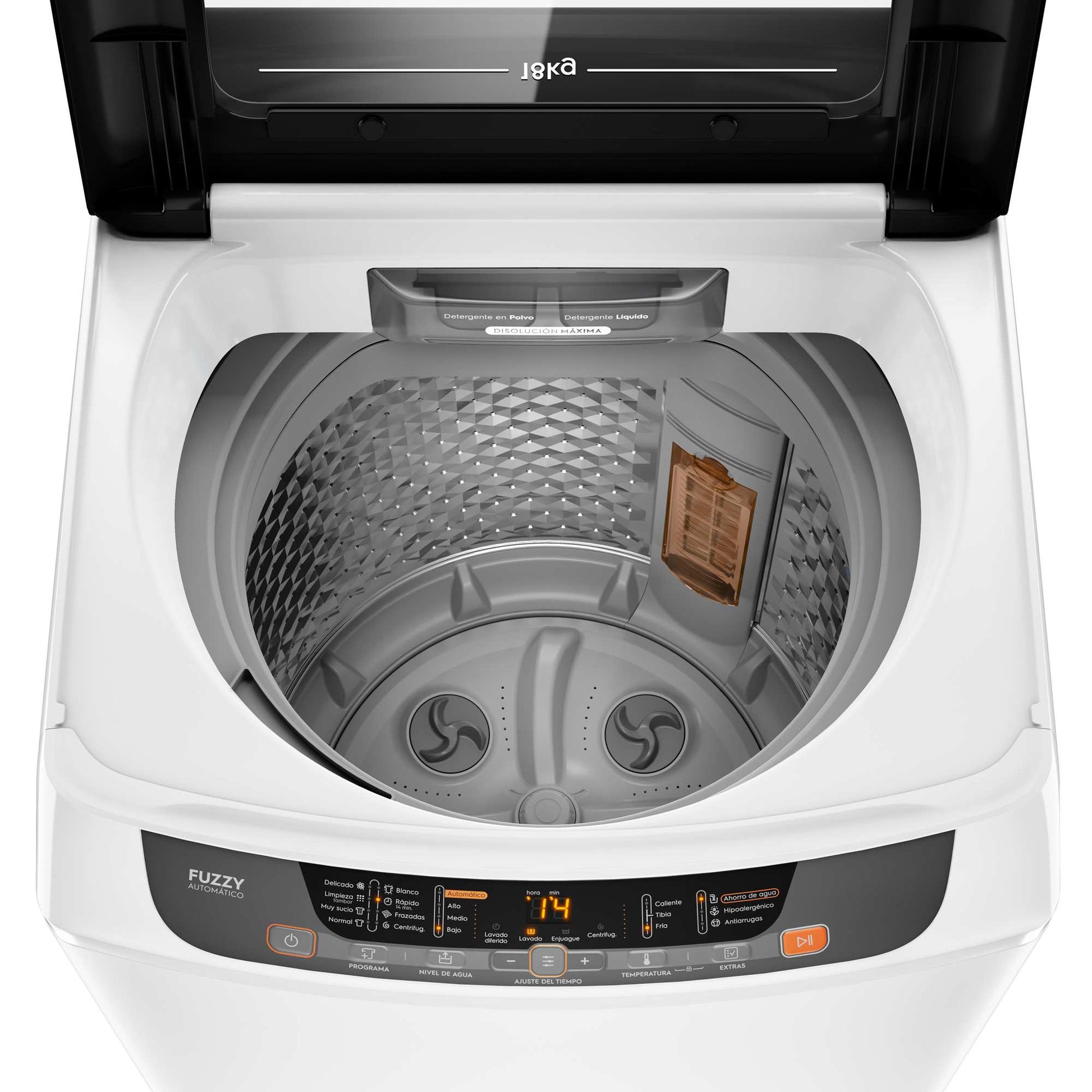 Lavadora Automática 18Kg Carga Superior Dispensador Disolución Máxima 18 BZG Mademsa4#Blanco