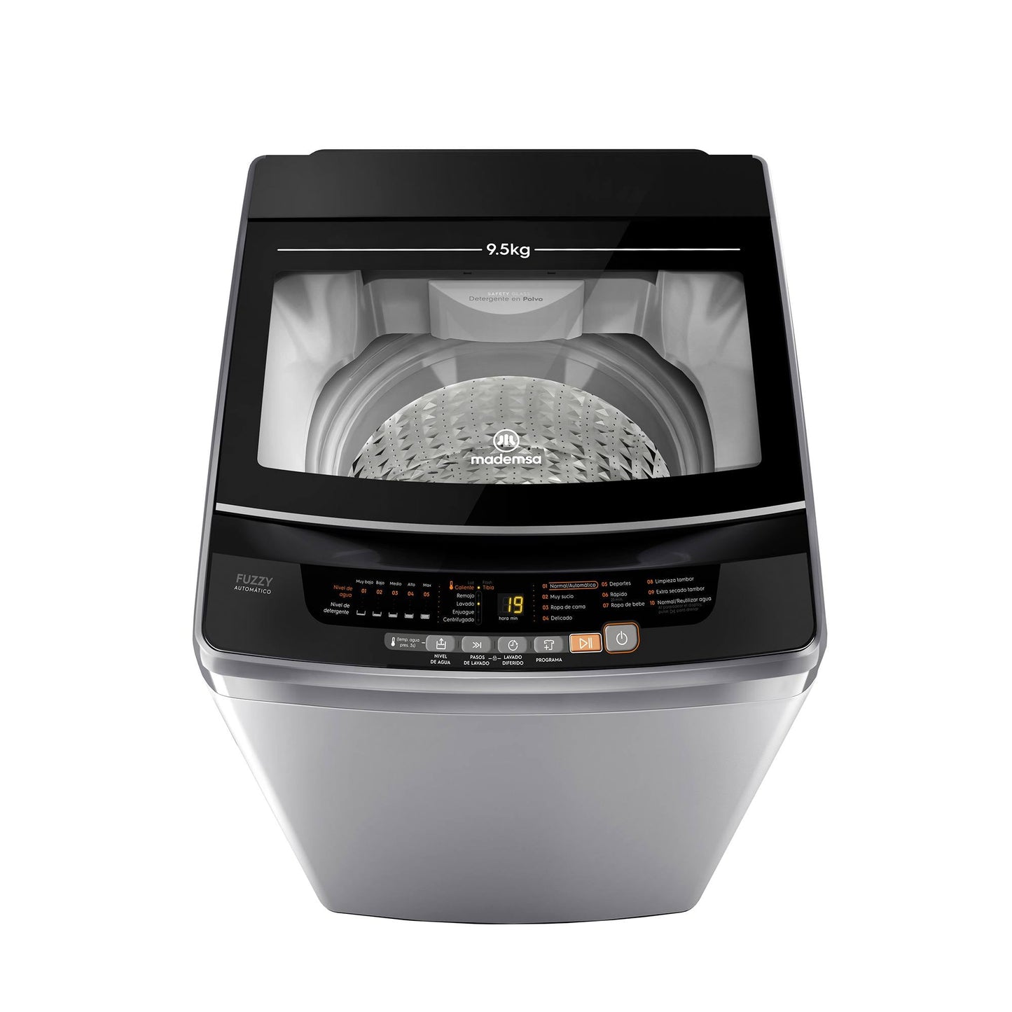 Lavadora Automática 9,5 Kg Carga Superior Fuzzy Automático 9,5 SZG Mademsa4#Gris