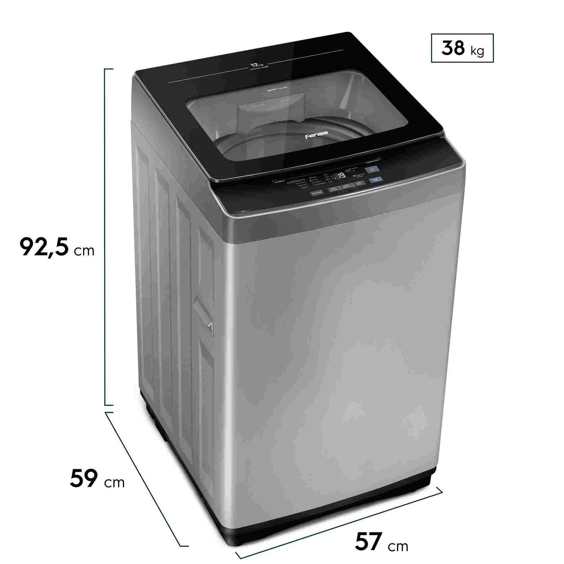 Lavadora Automática 12Kg Carga Superior Control Tiempo Premium Care 12SZ Fensa2#Plateado
