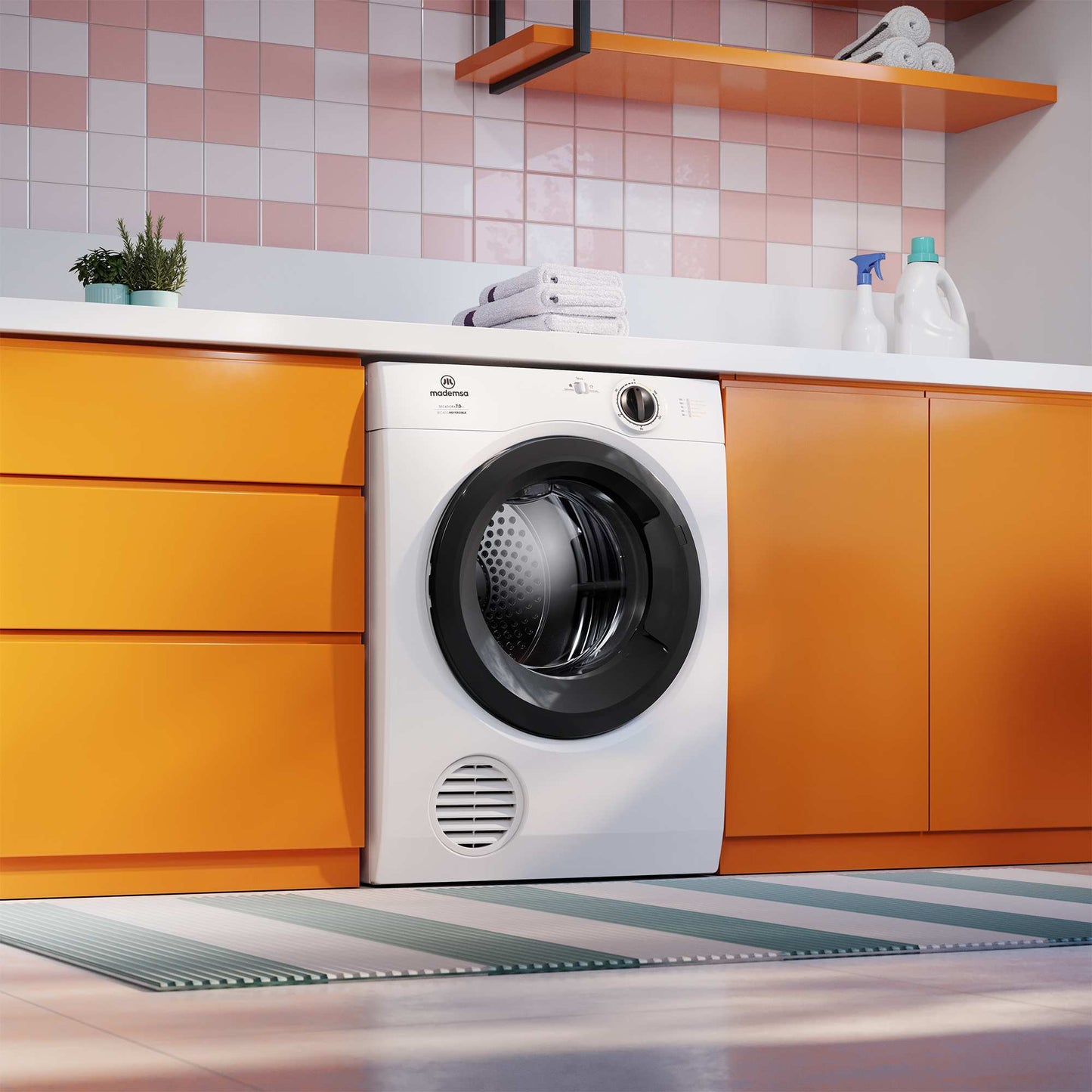 Secadora de Ropa 7Kg Carga Frontal con Secado Reversible 7D BZG Mademsa1#Blanco