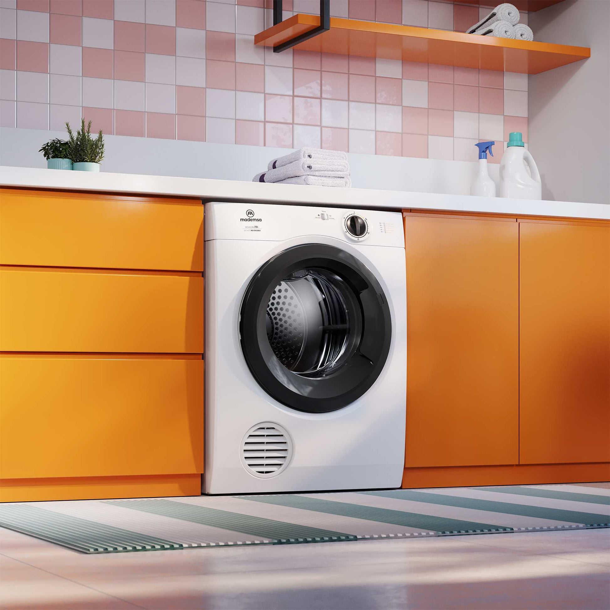 Secadora de Ropa 7Kg Carga Frontal con Secado Reversible 7D BZG Mademsa1#Blanco