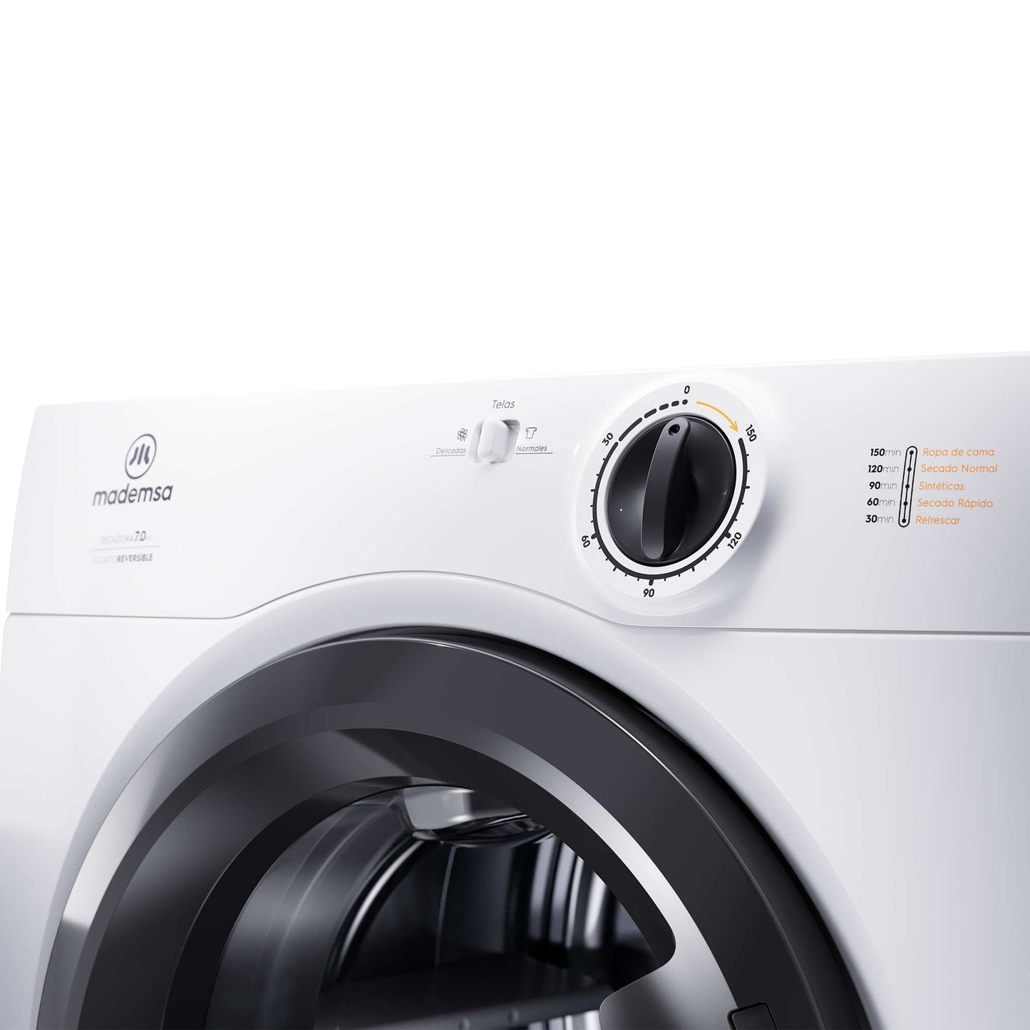 Secadora de Ropa 7Kg Carga Frontal con Secado Reversible 7D BZG Mademsa4#Blanco