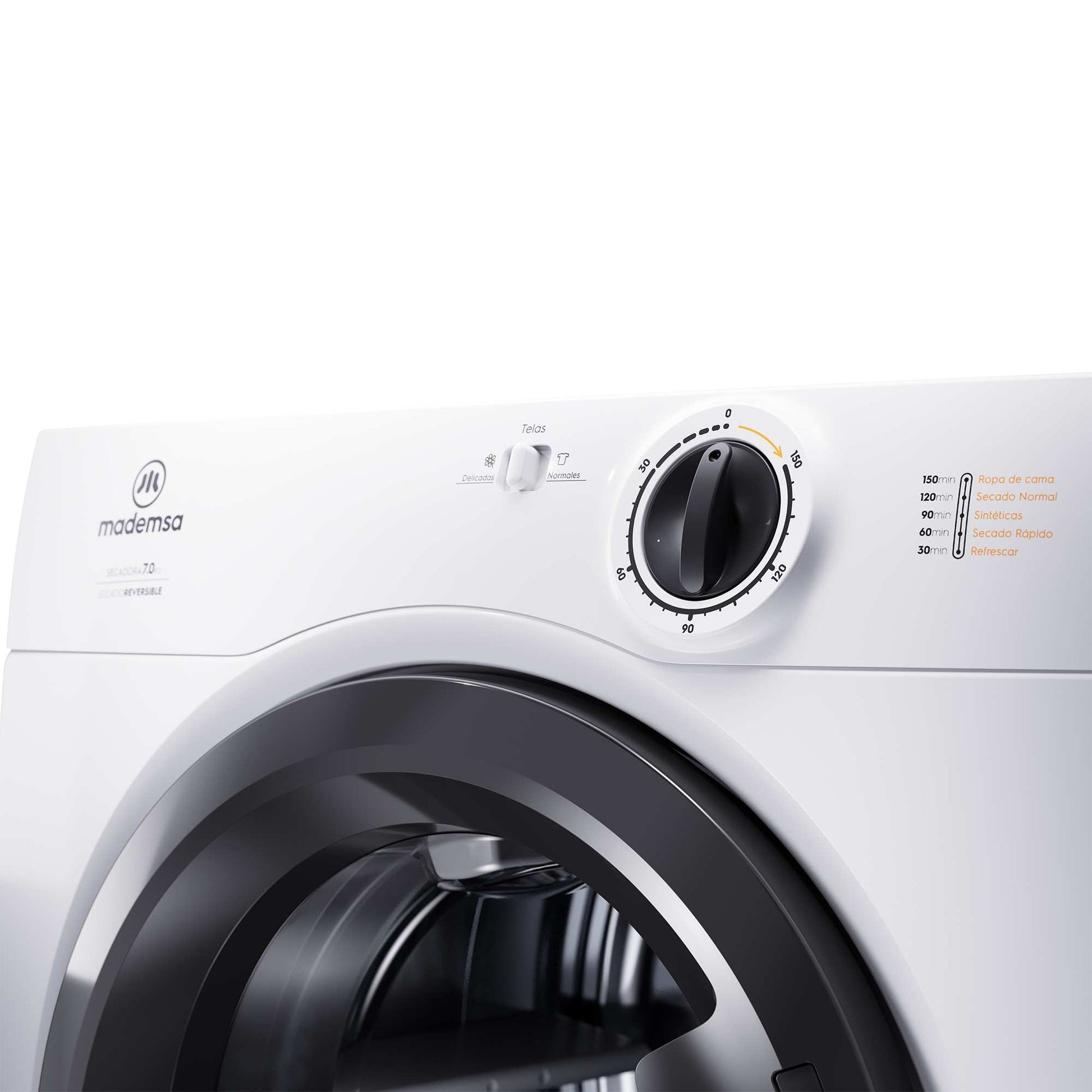 Secadora de Ropa 7Kg Carga Frontal con Secado Reversible 7D BZG Mademsa4#Blanco