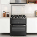 Cocina a Gas 5 Platos Doble Horno Timer Digital 76DBA Electrolux1#Negro