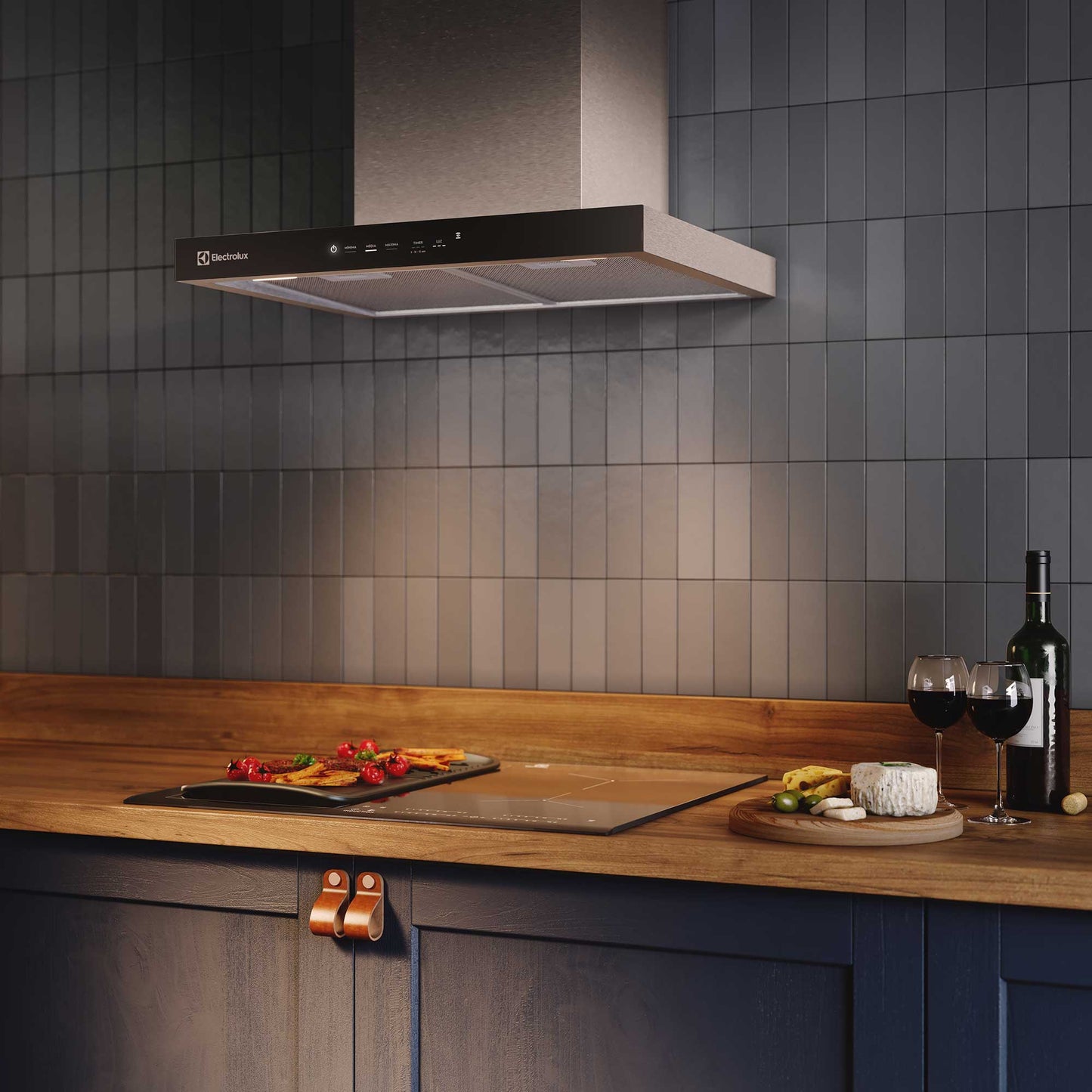 Campana de Pared 60 cm Timer y Panel Touch CE6TF Electrolux1#Acero