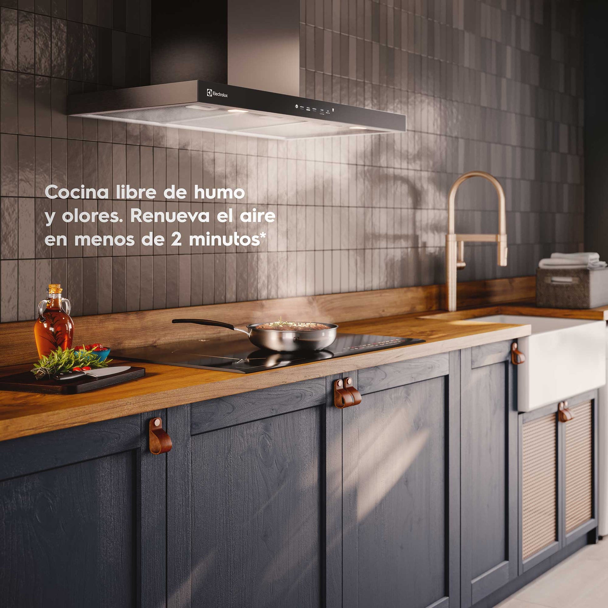 Campana Cocina Decorativa Pared 90cm Timer CE9TF Electrolux5#Acero