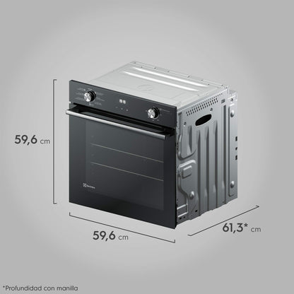 Horno Empotrable Eléctrico 80L PerfectCook360 OE8EH Electrolux3#Negro