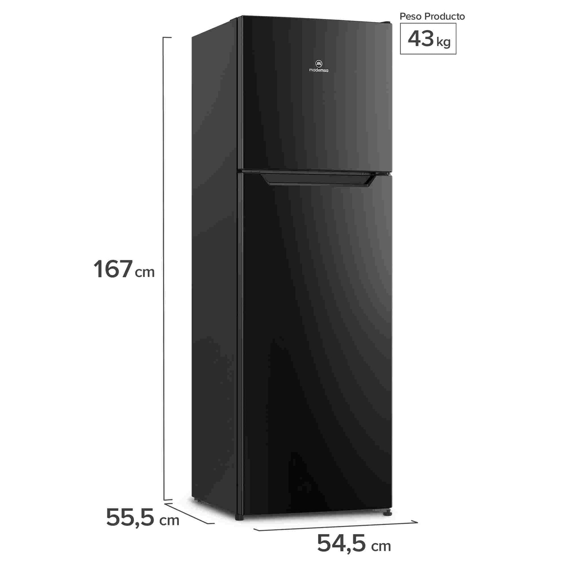 Refrigerador 247L No Frost Top Freezer Inverter Altus 1250I B Mademsa3#Negro
