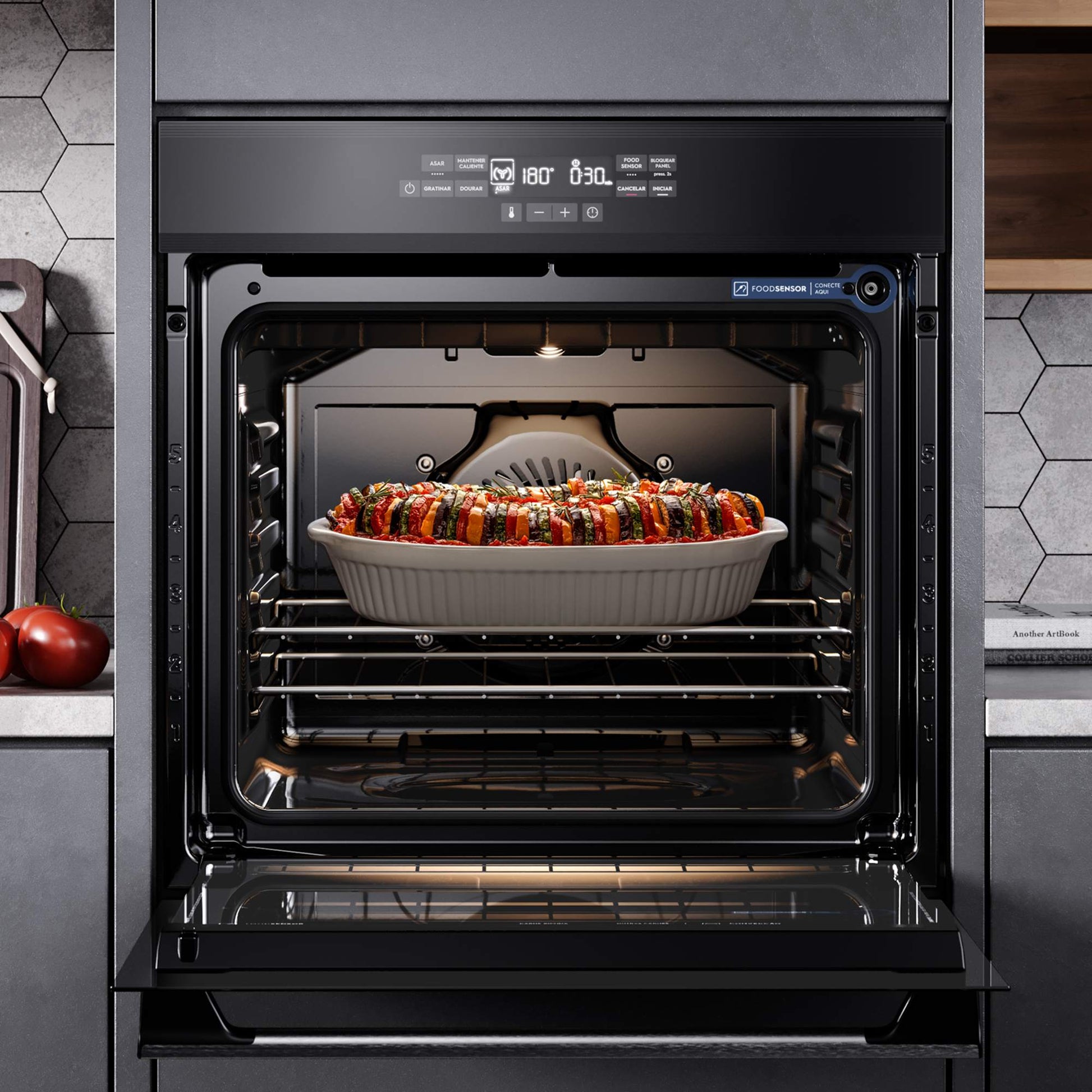 Horno Empotrable Eléctrico 80L FoodSensor OE8EF Electrolux7#Negro