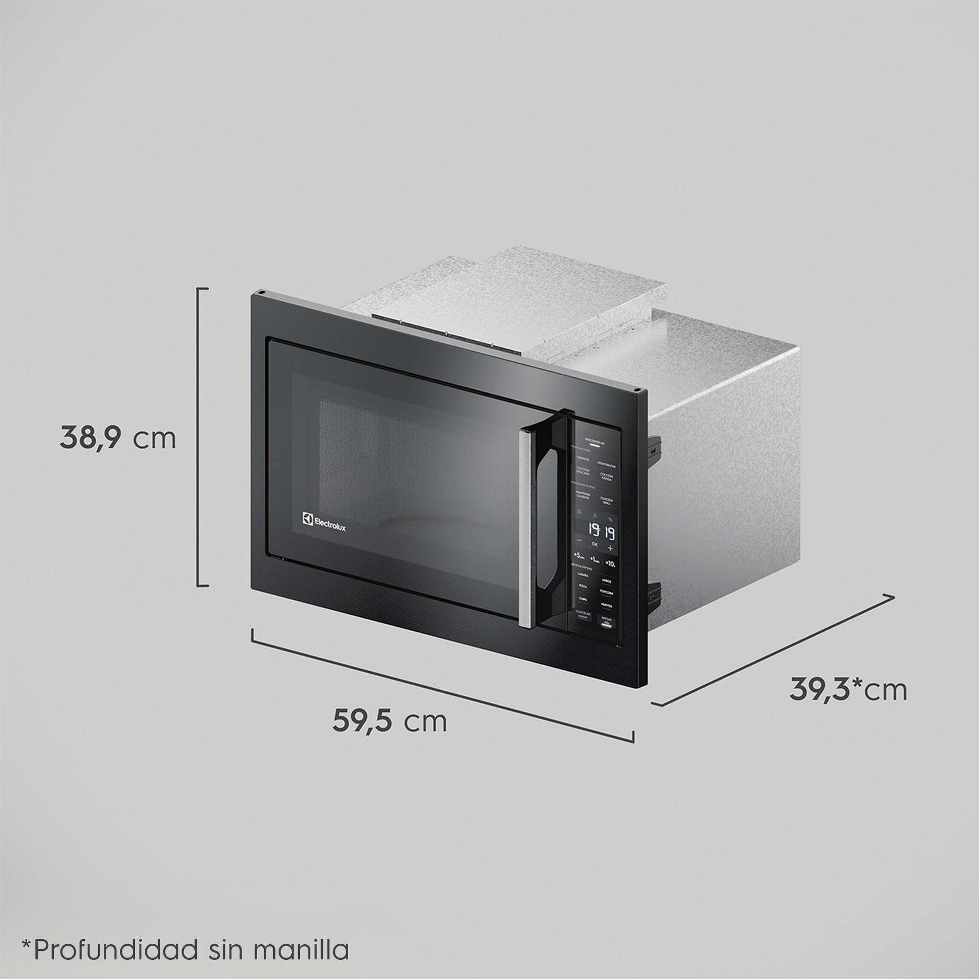 Microondas Empotrable 32 Litros Digital Grill ME3BP Electrolux4#Negro