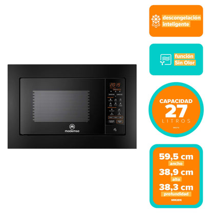 Microondas Empotrable 27 Litros Digital MM2EN Mademsa9#Negro