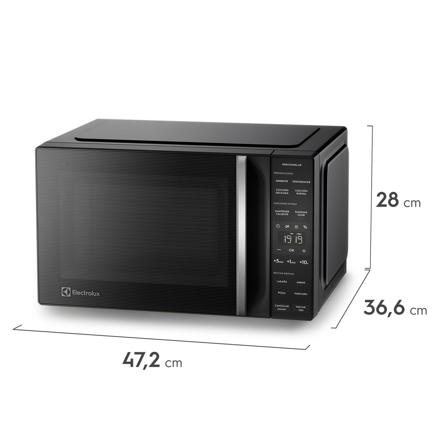Microondas 25 Litros Digital ME25N Electrolux3#Negro