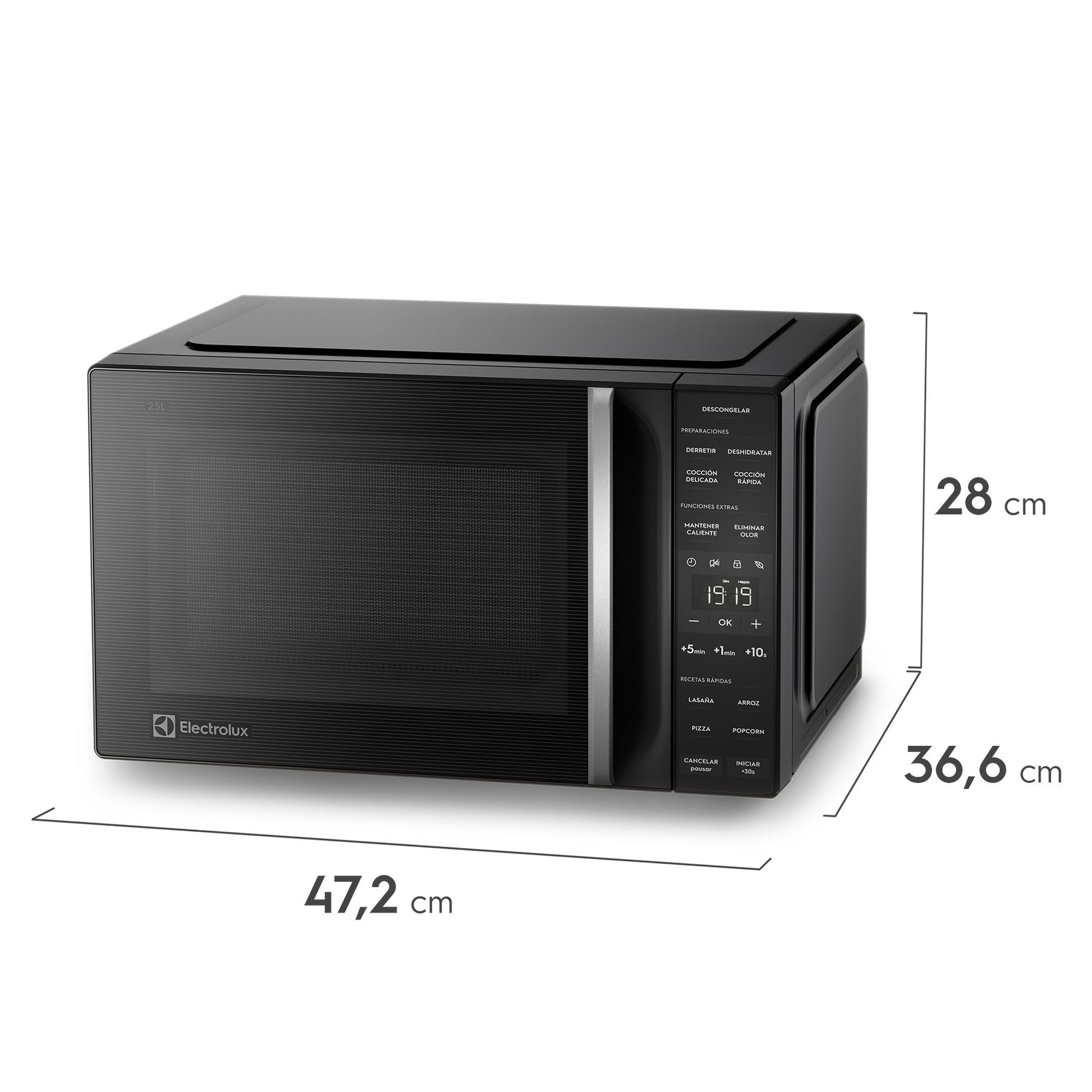 Microondas 25 Litros Digital ME25N Electrolux3#Negro