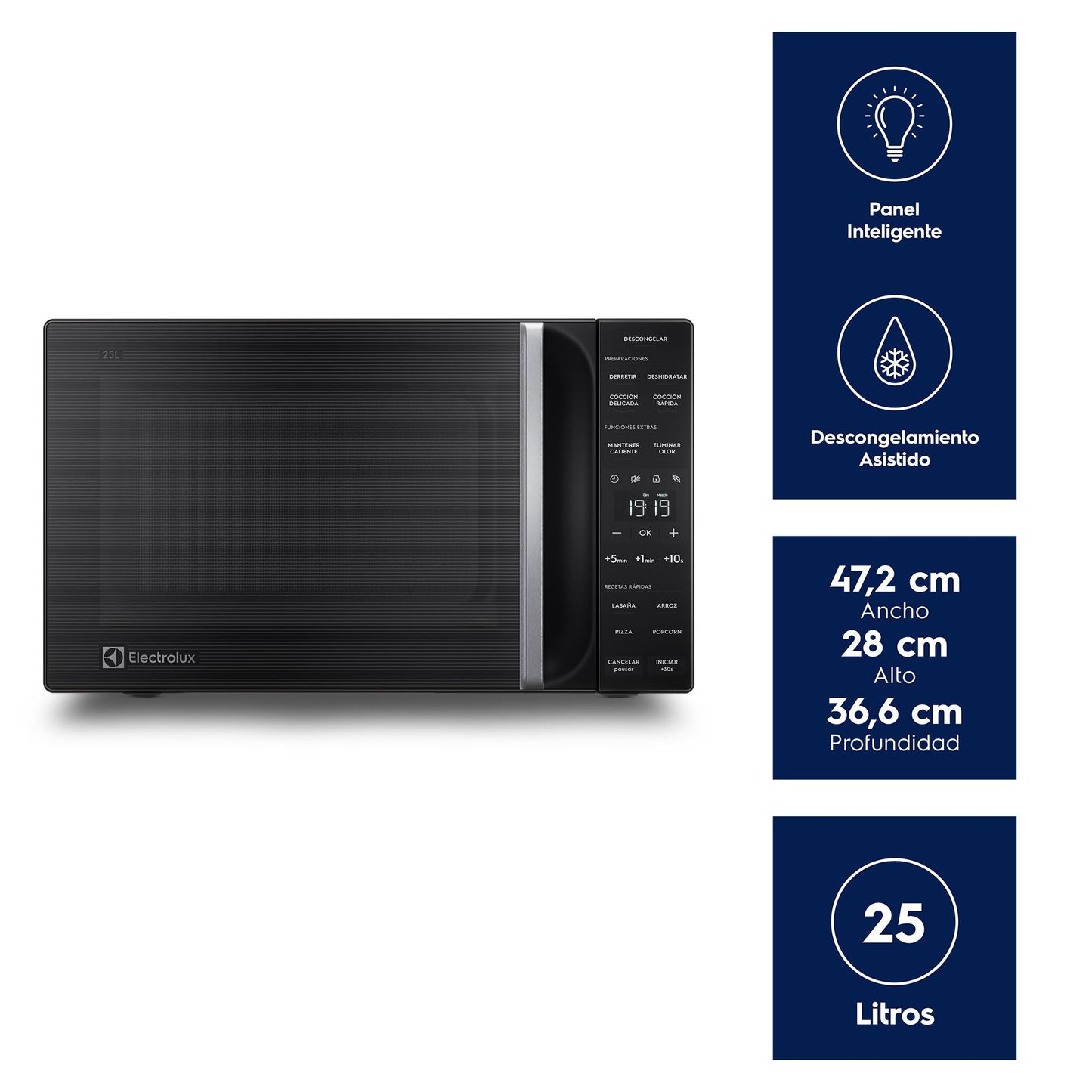 Microondas 25 Litros Digital ME25N Electrolux6#Negro