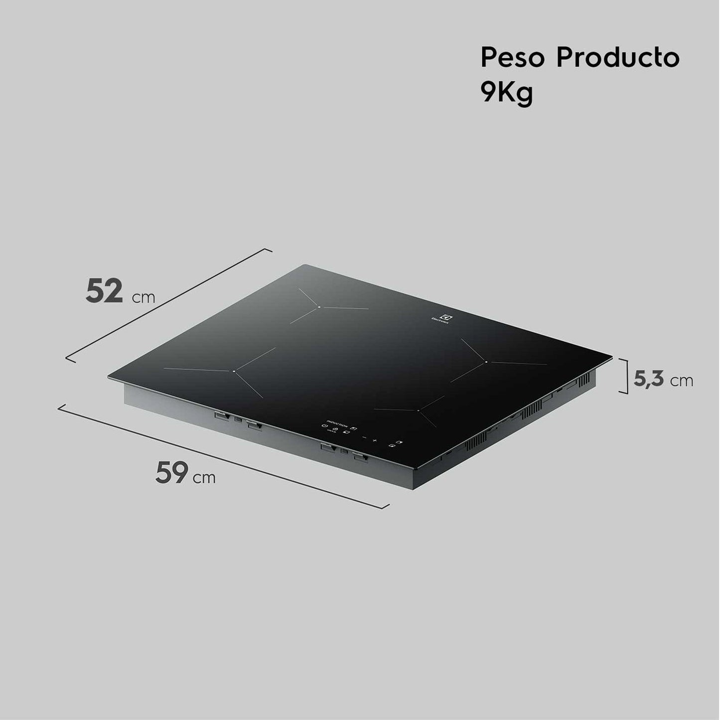 Encimera a Inducción 4 Platos Vitrocerámica y PowerBoost IE6LP Electrolux4#Negro