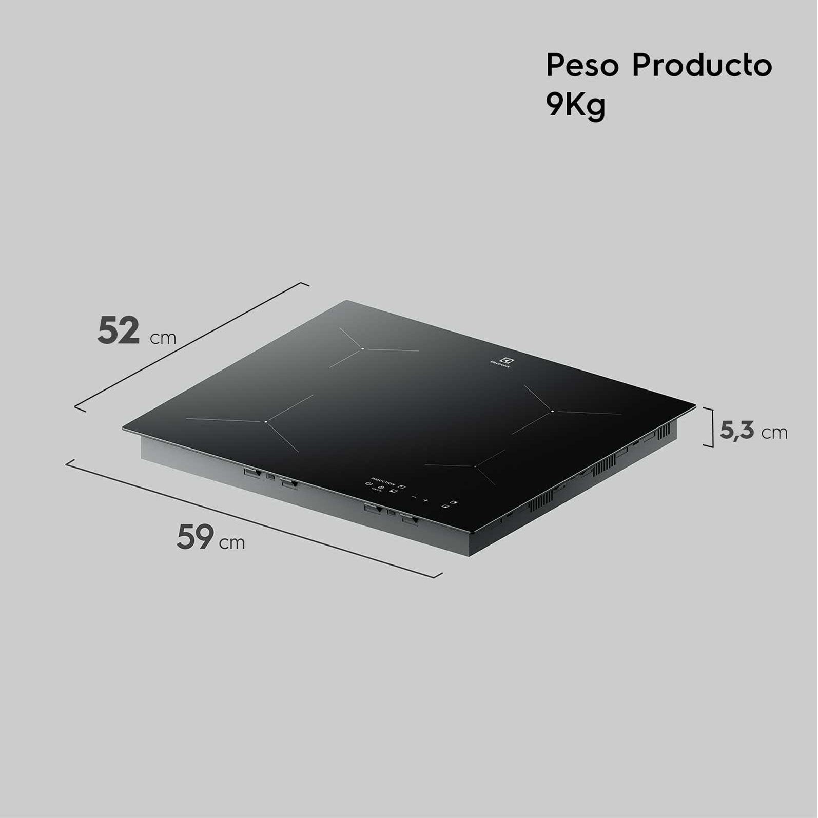 Encimera a Inducción 4 Platos Vitrocerámica y PowerBoost IE6LP Electrolux4#Negro