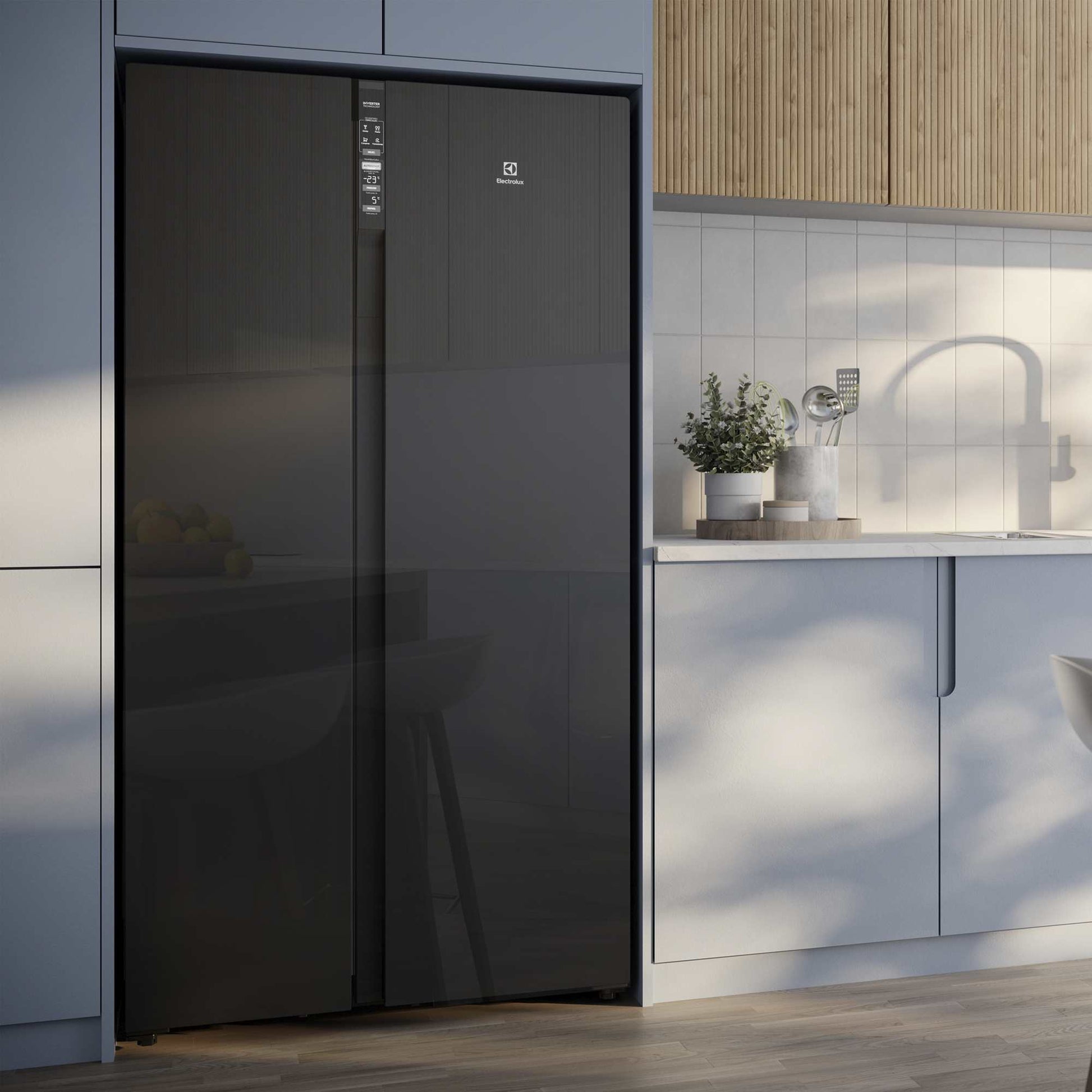 Refrigerador 525L No Frost Side by Side Inverter ES5GB Electrolux1#Negro
