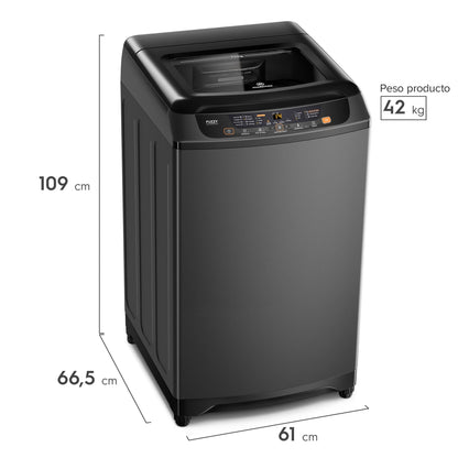 Lavadora Automática 21Kg Carga Superior Control Tiempo 21 Mademsa3#Inox