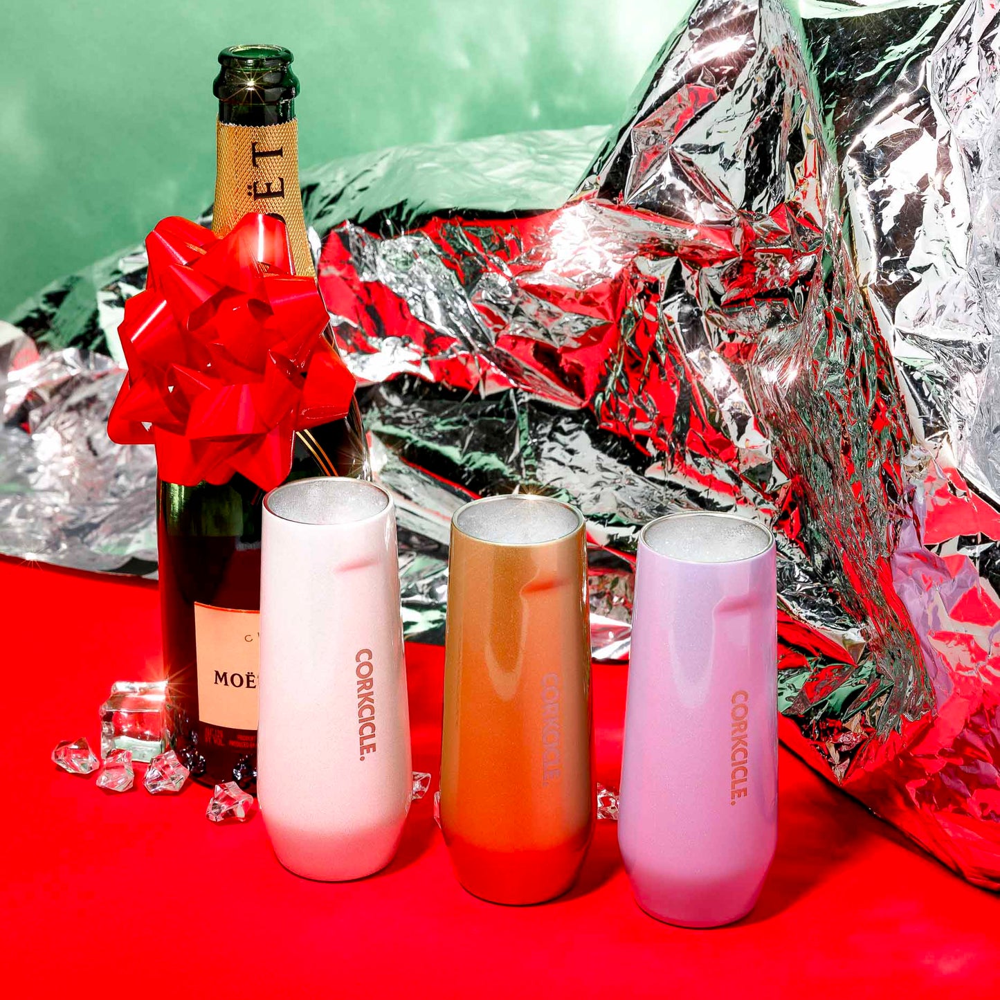 Copa Espumante Térmico 200 Ml Corkcicle1#Rosado