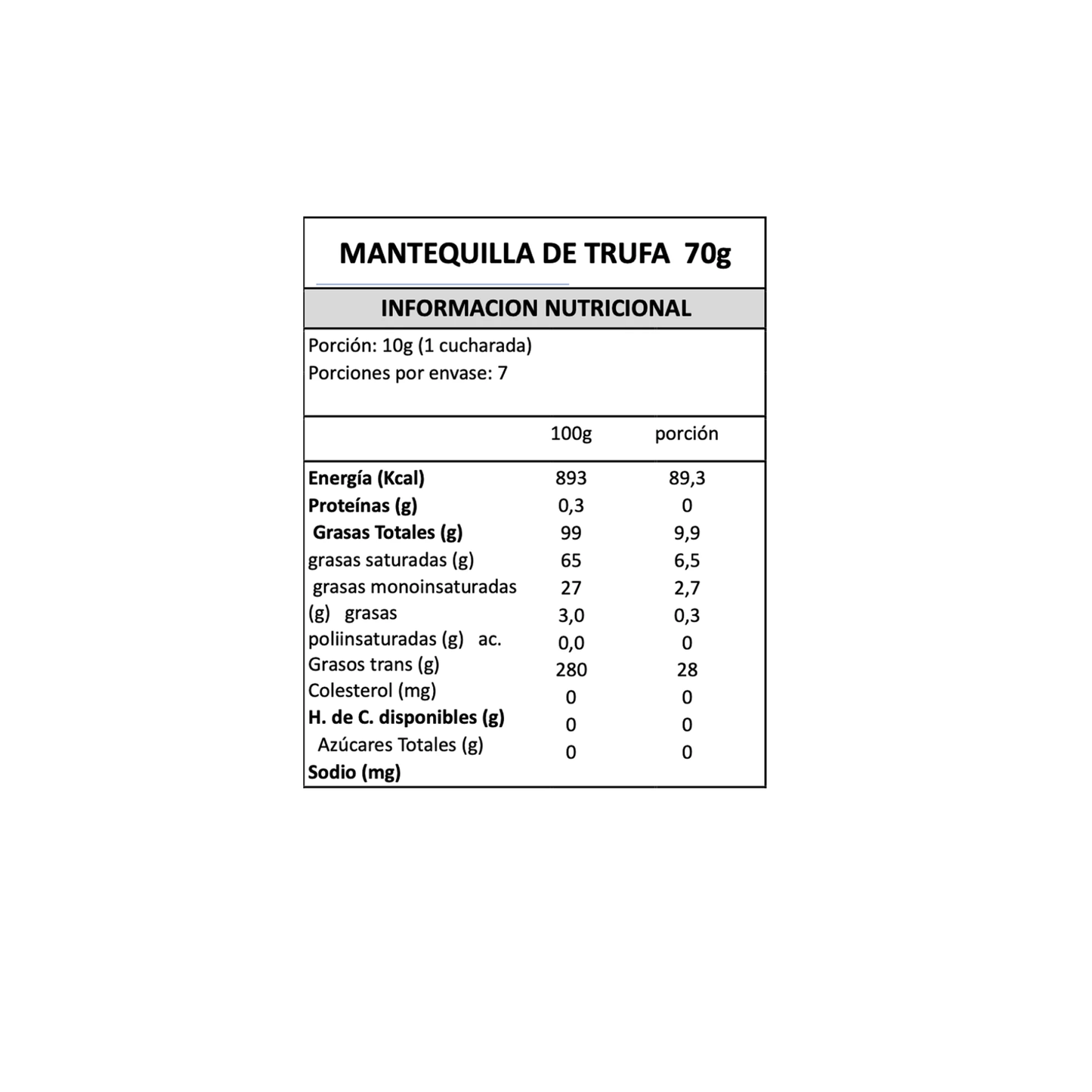 Mantequilla de trufa 70 grs Gran Cucina
