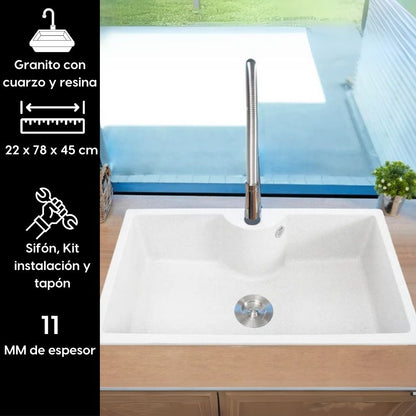 Lavaplatos Sobre Cubierta Granito Deluxe Tunez FDV