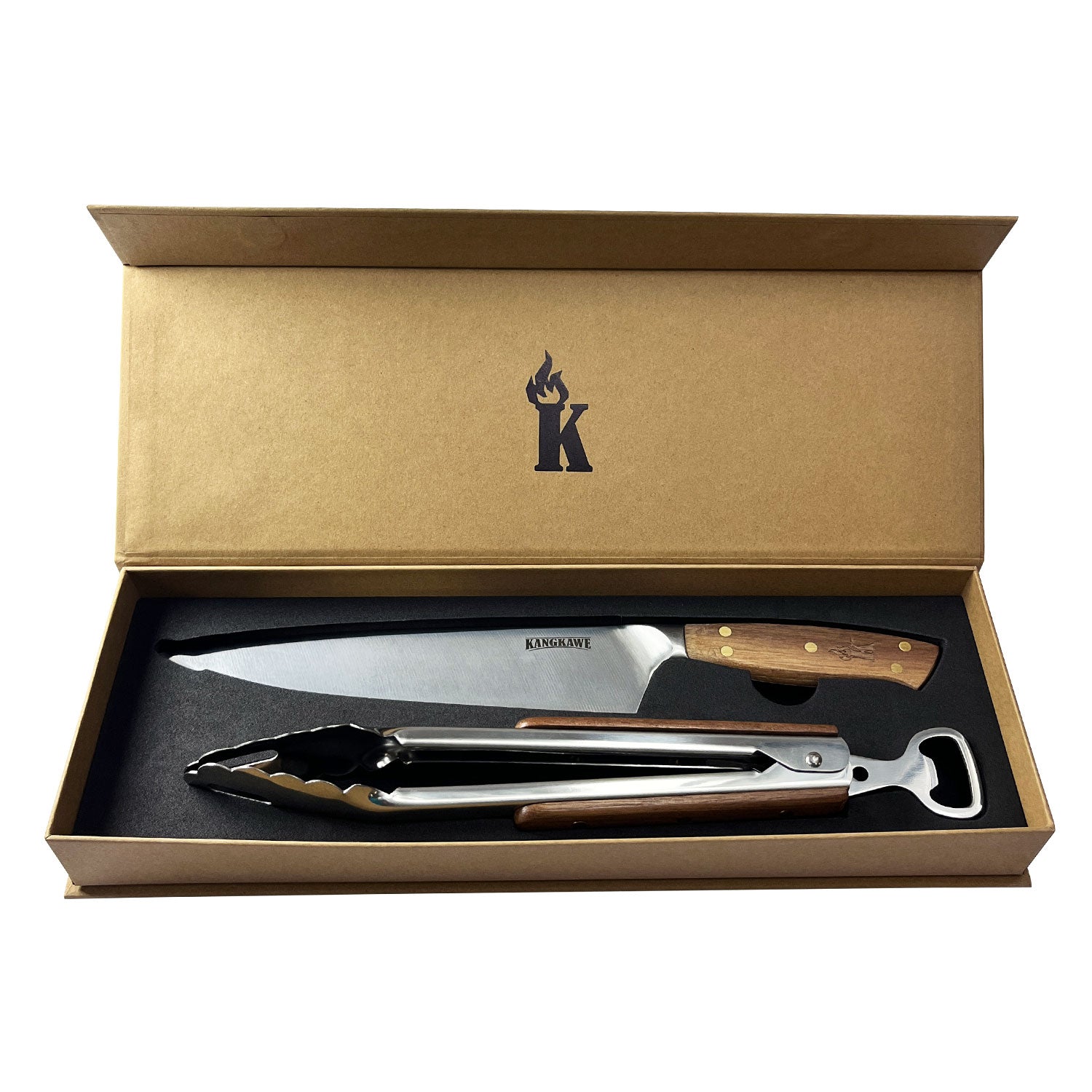 Set Parrillero Cuchillo Catemu + Tenaza 10 Edición Limitada Kangkawe2#acero