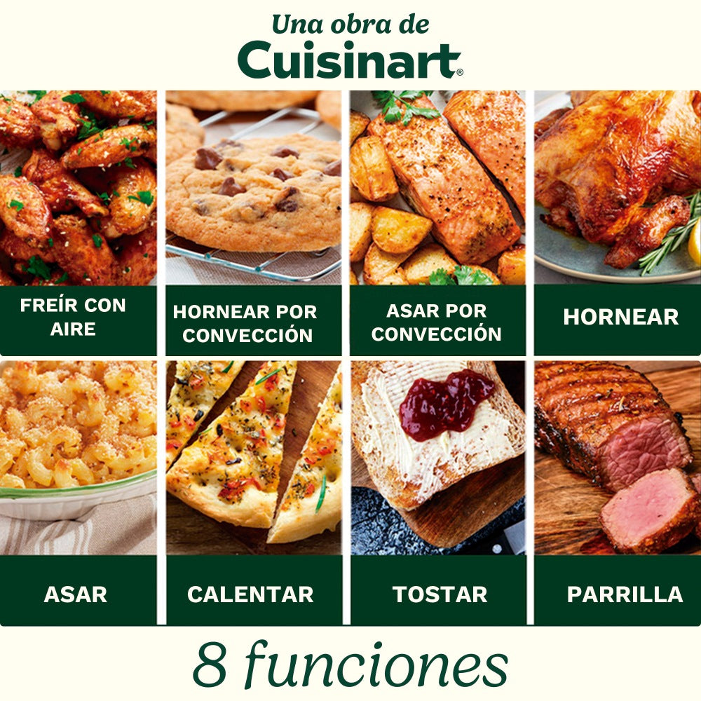 Horno, Tostador, Asador y Airfryer 8 En 1 TOA70CL Cuisinart8#Plata