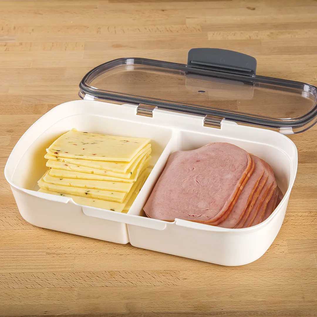 Contenedor Deli Con Separación Prokeeper Progressive4#Blanco