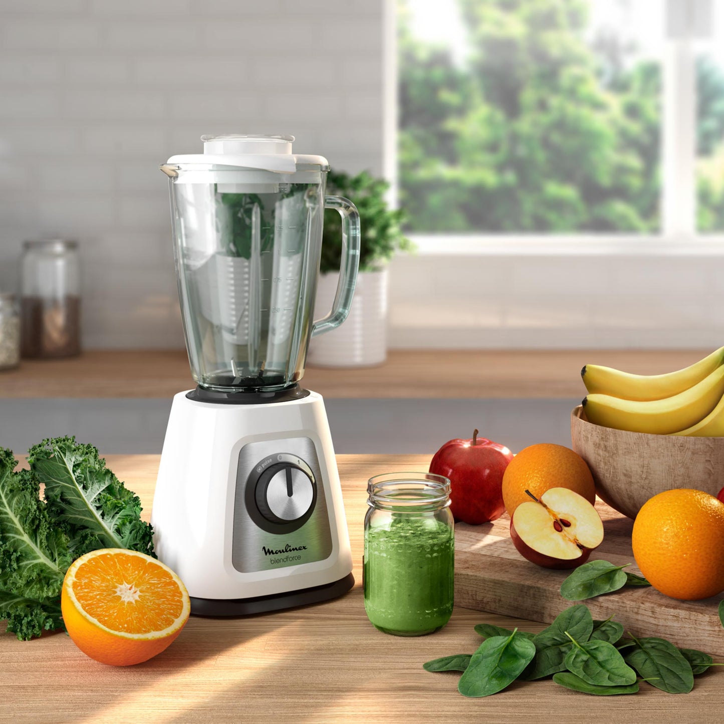 Licuadora Blendforce 2V + Pulse 800W Moulinex3#Blanco
